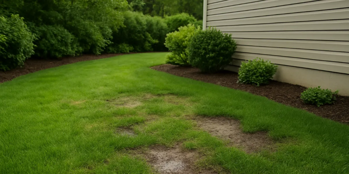 how to restore a dying lawn with drainage issues