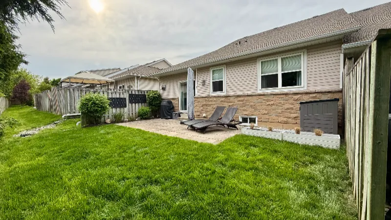 backyard landscaping in Hamilton before